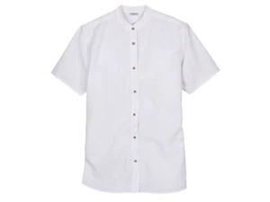 HERREN KURZARM LEINENHEMD von LIVERGY WEISS Gr.M Sommer Freizeit NEUWARE - Bild 1 von 1