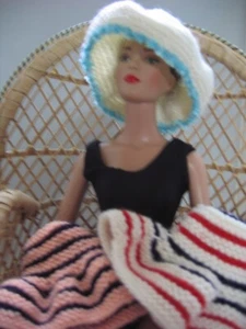 Doll Clothes Set of 3 Wide Brim Hats Hand Knit fits 16" such as Tonner dolls - Picture 1 of 3