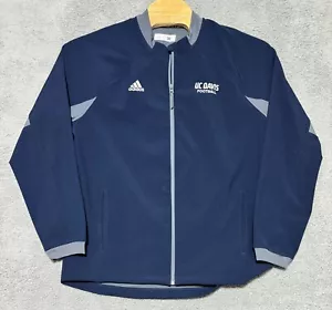 Adidas x UC Davis Football Full zip Fleece lined jacket Mens Large Loose - Picture 1 of 10