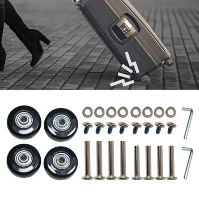 4x Replacement Travel Luggage Suitcase Wheels Axles Repair Kit Dia 40/45/50mm CO - Image 1 of 4
