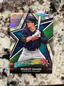 2018 TOPPS CHROME FUTURE STAR REFRACTOR CARD INDIANS BRADLEY ZIMMER #FS-5 - Picture 1 of 1