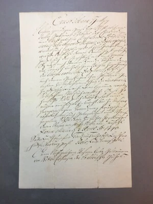 JESUIT ANTIQUE MANUSCRIPT ANCIENT DOCUMENT WITH WATERMARK 1740 YEAR - Image 1 of 4