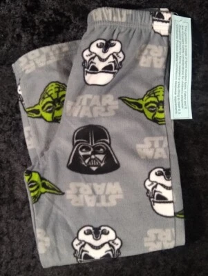 Pantalones de salón pijama gris polar Star Wars pequeños para niños Darth Vader Yoda - Nuevos Foto 1 de 3