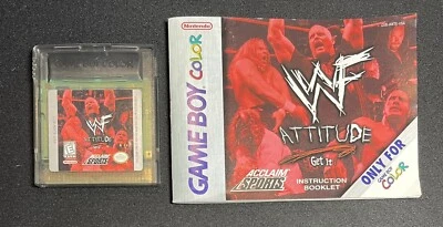 Cartucho y manual Nintendo Game Boy Color WWF Attitude Get It. Auténtico Foto 1 de 4