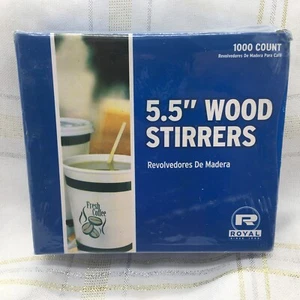 Royal Wood Beverage Stirrers 1000 Count Per Box  5 1/2", Craft Projects Too - Picture 1 of 3
