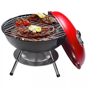 Parrilla de carbón para caldera de 14 pulgadas mesa portátil barbacoa sistema de ventilación doble camping - Imagen 1 de 9