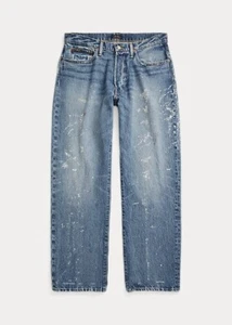 Jeans Polo Ralph Lauren 34 x 34 Vintage Calce Clásico Salpicaduras Envejecidas Nuevos con Etiquetas $188 - Imagen 1 de 15