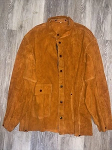 Chaqueta de soldadura de cuero resistente al fuego (talla 3X) - Imagen 1 de 6