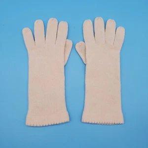 Women's 100% Cashmere Gloves White - Picture 1 of 2