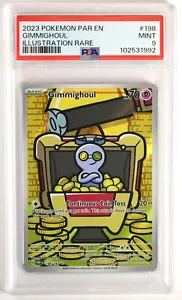 Pokemon TCG Gimmighoul - 198/182 Paradox Rift Illustration Rare - PSA 9 - Picture 1 of 2