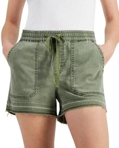INC International Concepts Shorts XL Pull on Knit Green Sailor Raw Hem Elastic - Picture 1 of 8