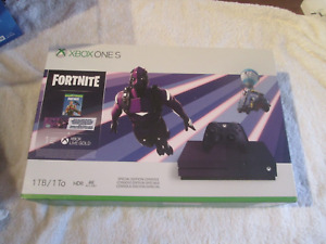 Microsoft Xbox One S 1TB Fortnite Purple Console -- Brand New & Factory Sealed.