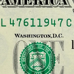 1947 Birthday Gift UNCIRCULATED Dollar Anniversary Present 1947 in Serial Number - Picture 1 of 2