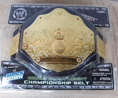 Campeonato Mundial Peso Pesado WWE CINTURÓN Smack Down Juguete Infantil 2006 Jakks Pacific Foto 1 de 4