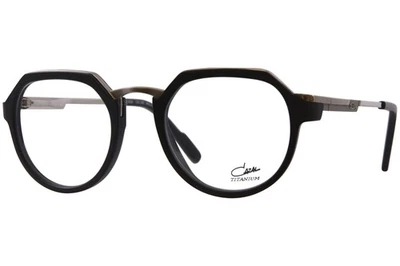 Anteojos Cazal 6029 002 Titanio Negro/Plateado Mate Borde Completo Forma Redonda 48 mm Foto 1 de 4