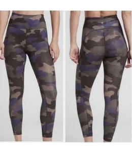 Athleta Ultimate Stash Pocket 7/8 Tight Purple Camo Print Women's Size Small - Picture 1 of 6
