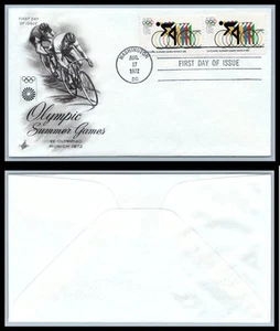 US FDC # 1460 6c Olympic Bicycle ArtCraft 2 copies L.Cancel 1972, 9p9718 - Picture 1 of 1