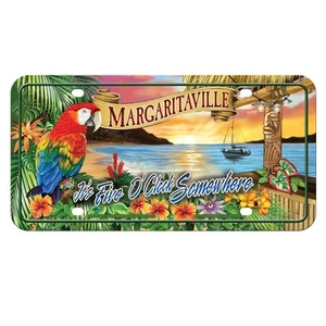 MTG111128C 5 Uhr Margaritaville Metall Nummernschild Anhänger, blau, rot, grün,... - Bild 1 von 8