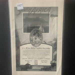 Vintage 1927 South African Government Bureau Travel Ad Advertisement - Picture 1 of 3