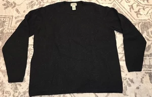 Vintage LL Bean Pullover Damen XLarge schwarz Strickpullover 80% Wolle Madagaskar - Bild 1 von 3