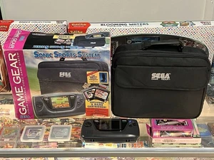 Sega Game Gear Sonic Sports System w/ Sega Bag, Car Charger & Box CIB Tested - Picture 1 of 20