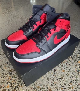 Size 12 - Nike Air Jordan 1 Mid Banned 2020 - BRED Colorway - DS OG All - Picture 1 of 6
