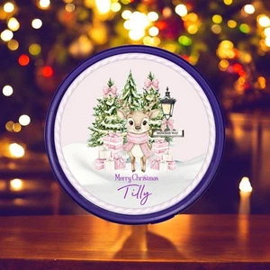 Personalisierte Weihnachten Schokolade Tube Etikett, Rosen, Helden Aufkleber Secret - Bild 1 von 2