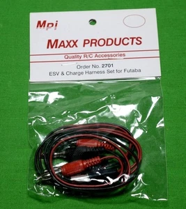 MAXX FUTABA ESV & Charge Harness Set W Banana PLG # 2701 New FREE SHIPPING - Picture 1 of 2