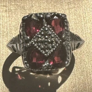 Vintage 925 Silver Ring Size 8 - Picture 1 of 12