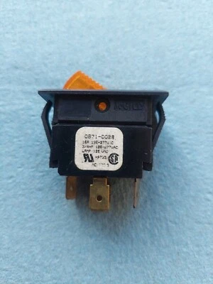 Interruptor iluminado McGill Rocker momentâneo 4 pinos laranja 0871-0028 - Imagem 1 de 4