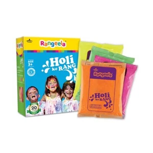 Holi Colors - 4 Shades Gulal Holi Colors Non Toxic Colors, 300 gm - Picture 1 of 4