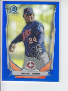 2014 Bowman Chrome MIGUEL SANO Blue Refractor Rc /399 CTP-2  Twins