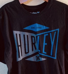 HURLEY MEN'S Black Vintage Sign T-SHIRT Size M - Picture 1 of 5