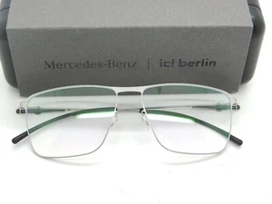 IC BERLIN Mercedes Benz MB 08 Pearl Matte Silver 56mm Eyeglasses - Picture 1 of 7
