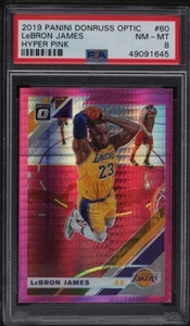 2019 LEBRON JAMES Panini Donruss Optic #60 Hyper Pink LA Lakers - PSA 8 - Bild 1 von 2