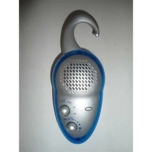 RADIO FM PORTATILE RESISTENTE ALL'ACQUA CON GANCIO PER APPENDERE - BLU - Imagen 1 de 1