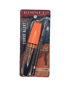RIMMEL LONDON Scandaleyes Curve Alert Mascara + Black Gel Pencil 001 Black NEW! - Picture 1 of 8