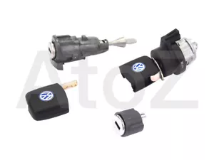 GENUINE FOR VW GOLF MK5 (04-08) IGNITION BARREL TRANSPONDER KEY LOCK SET + - Picture 1 of 3