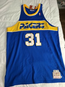 reggie miller throwback jersey mitchell and ness
