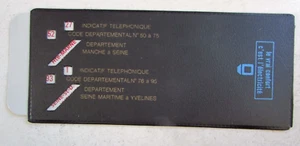 Ancienne plaquette indiquant le code département et l'indicatif téléphonique EDF - Imagen 1 de 4