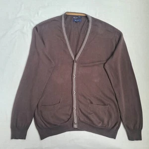 GANT Mens Pima Cotton Wool Cardigan Size XXL V-Neck Lightweight Sweater Jumper - Picture 1 of 17