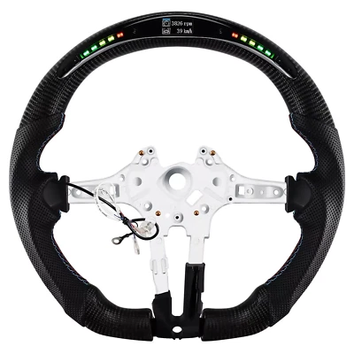 LED Carbon Fiber Steering Wheel for BMW F30 F10 M2 M3 M4 M5 M6 F31 F32 Foto 1 de 4