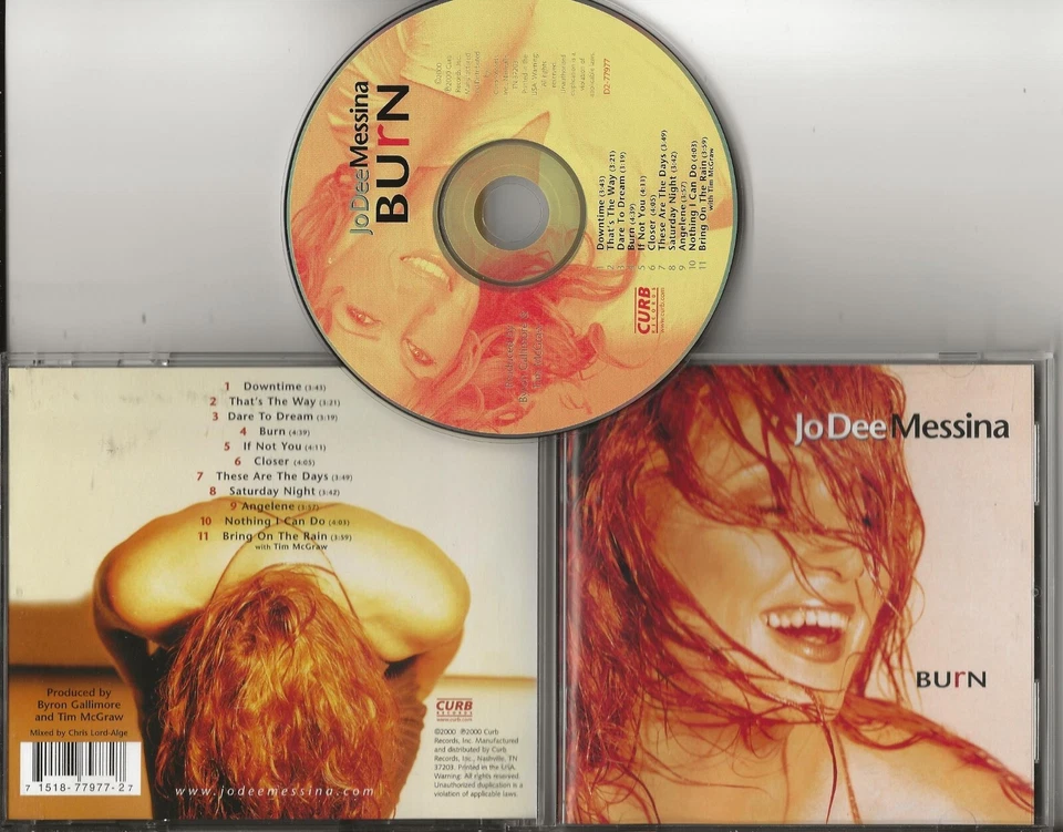 JODEE MESSINA Burn 2000 cd 11 tracks Country Curb Tim McGraw USA import - Изображение 1 из 1