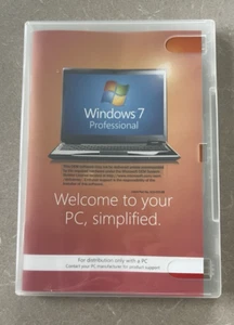 Microsoft Windows 7 Professional 64 bit SP1 Bit Full DVD - OEM Install Media - Picture 1 of 2
