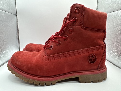 Stivali Timberland 7" donna taglia 6 5 rosso rubino nabuk premium impermeabili A1JGJ