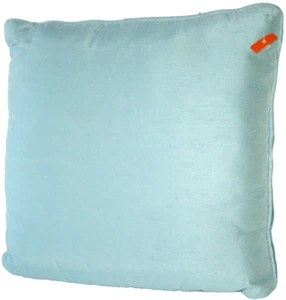 New/Vintage Antique Satin Blue Toss Throw Pillow Removable Zip Cover NOS -USA - Picture 1 of 5