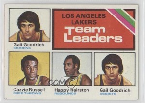 1975-76 Topps Team Leaders Cazzie Russell Happy Hairston Gail Goodrich #125 HOF