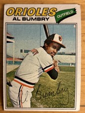 1977 Topps Al Bumbry Baseball Card #626 Orioles OF Low-Grade O/C & Stained
