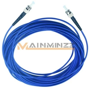ST to ST UPC Fiber Patch Cord SM Simplex 3.0mm Armored Fiber Optic Cable 30M - Picture 1 of 8