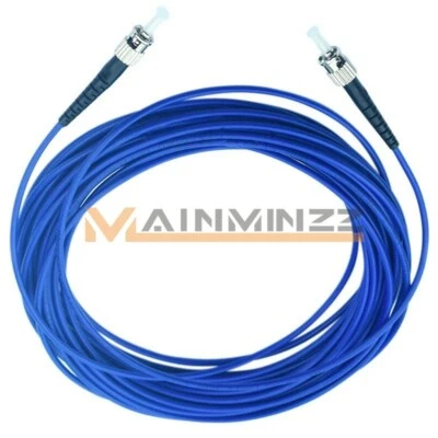 ST to ST UPC Fiber Patch Cord SM Simplex 3.0mm Armored Fiber Optic Cable 30M - Image 1 of 4